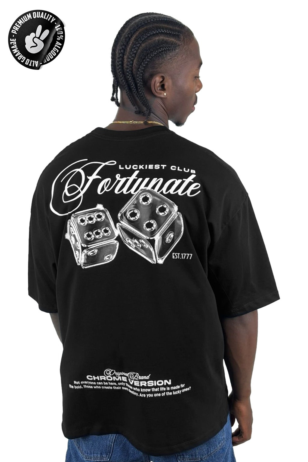 Oversize alto gramaje negra fortunate