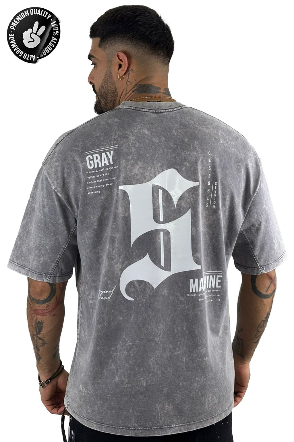 Oversize grey Stark Alto Gramaje