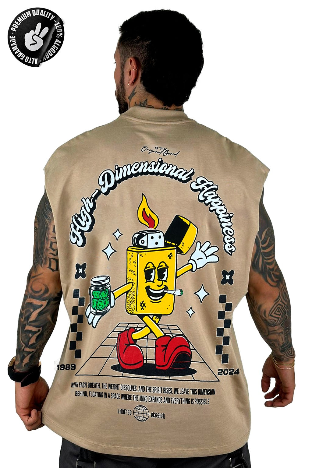 Camisilla beige Alto Gramaje High 420