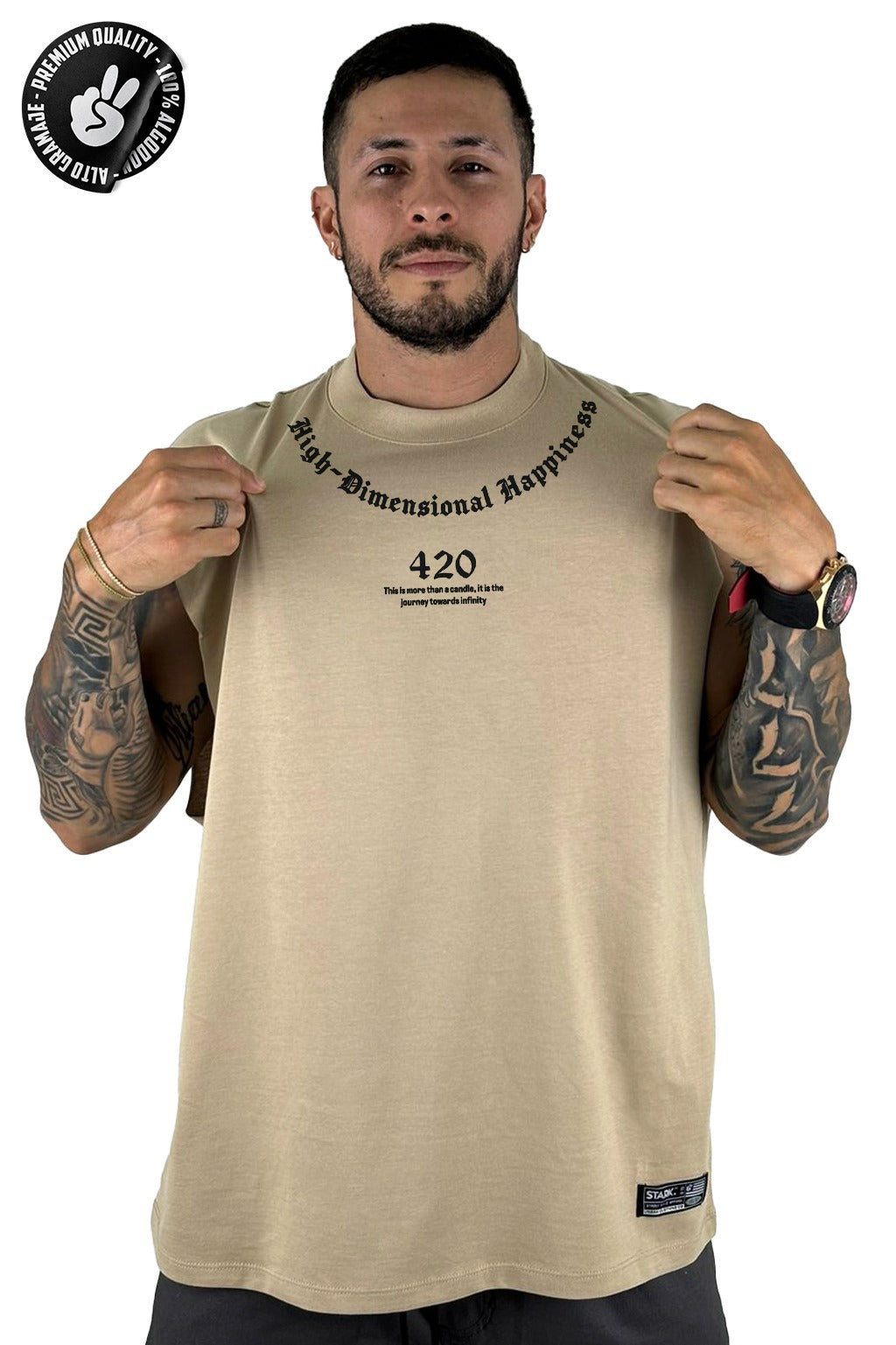 Camisilla beige Alto Gramaje High 420