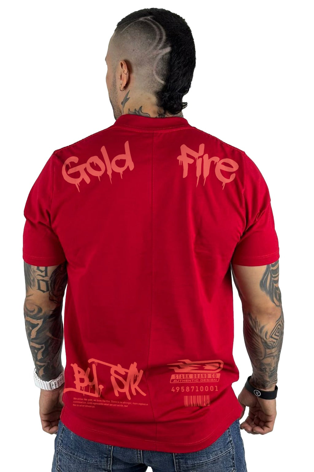 Camiseta gold fire roja