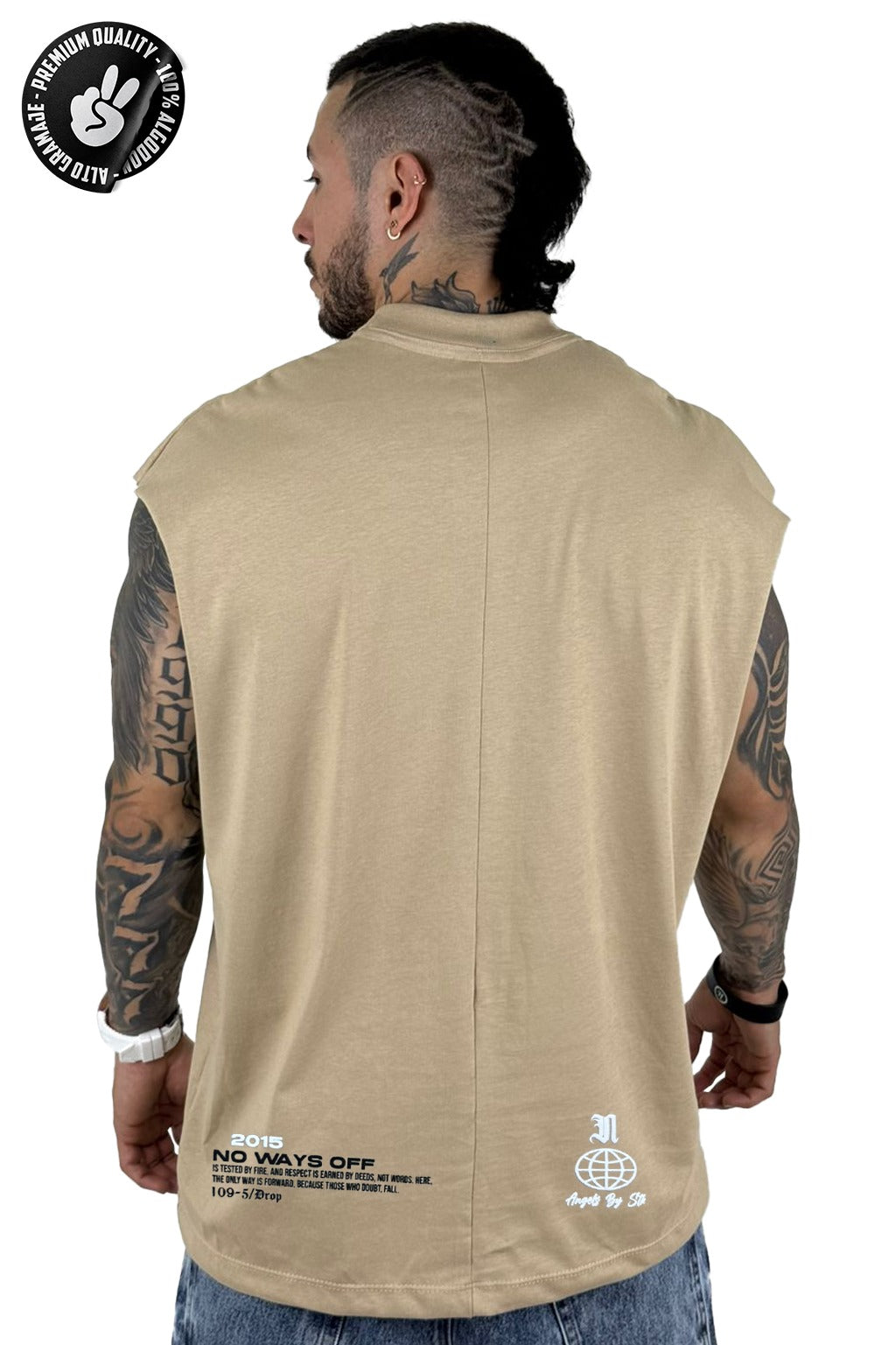 Camisilla Alto Gramaje beige no way