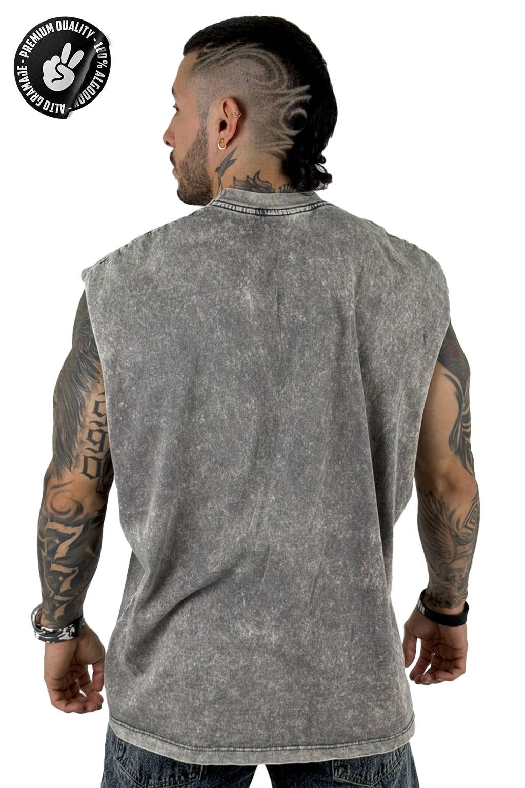 Camisilla Alto Gramaje sky gris