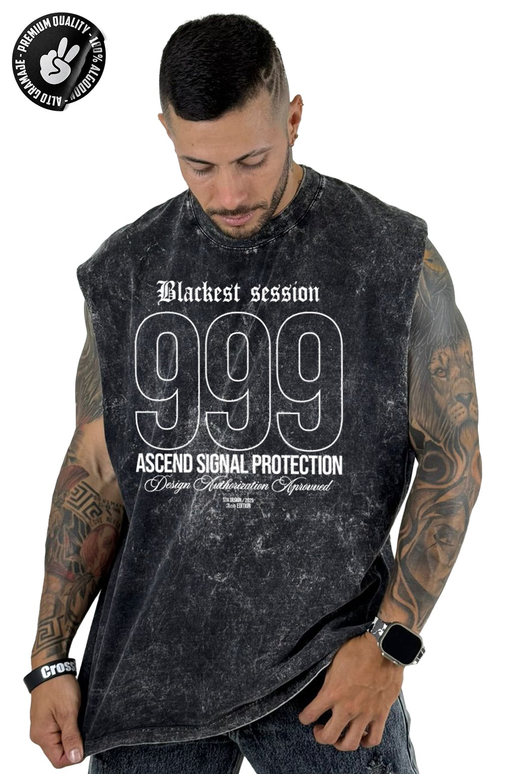 Camisilla Alto Gramaje sky 999 negra