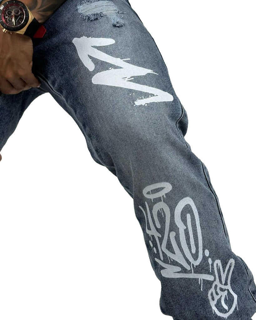 Jean regular con sky stamp 420