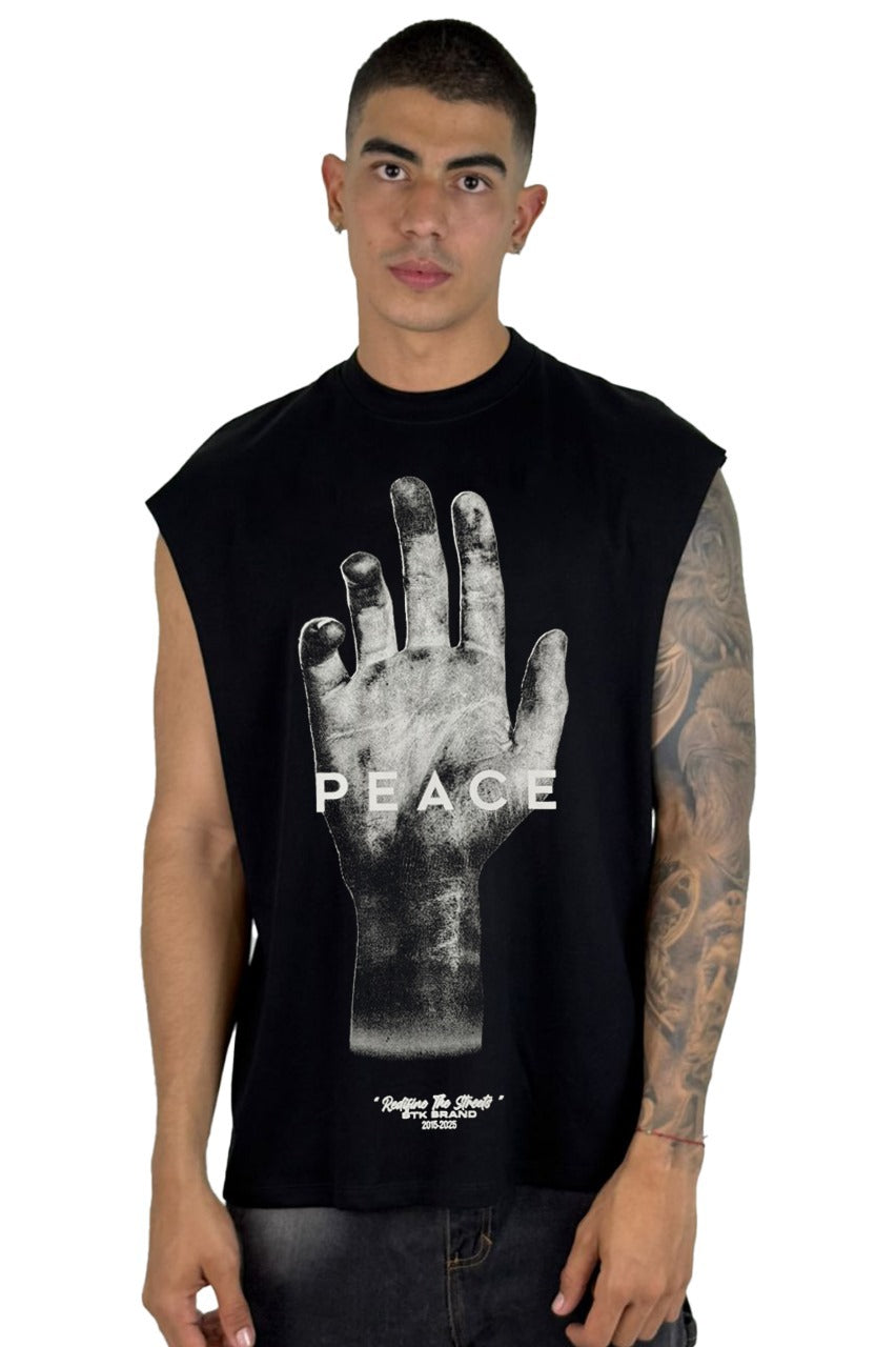 Camisilla Negra Peace 1994 Alto Gramaje