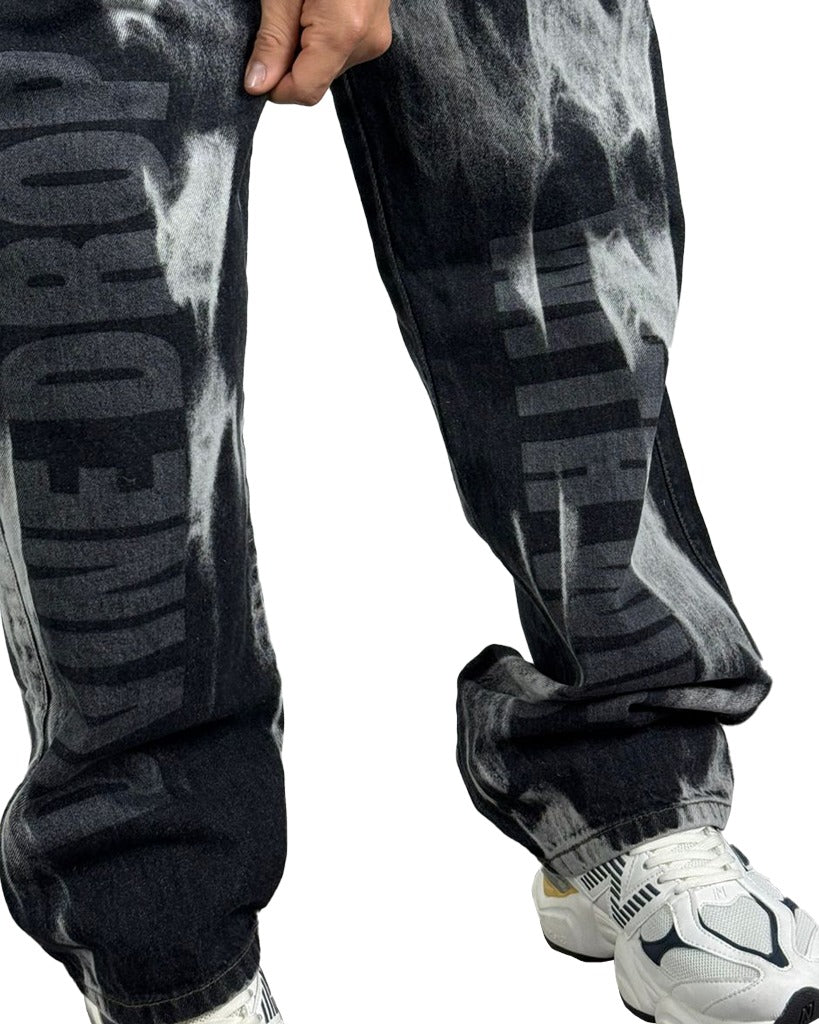 Jean Baggy Clasico Negro Laser Divine Drop 005