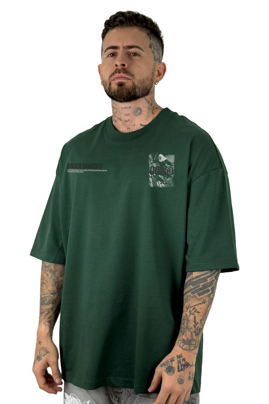 Oversize Verde Oscuro Under Saints Alto Gramaje