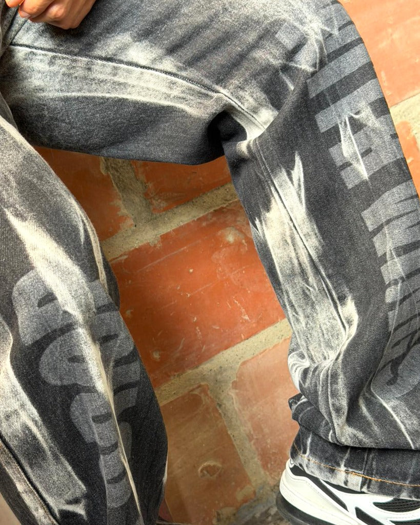 Jean Baggy Cargo Laser contraste + Laser 0013