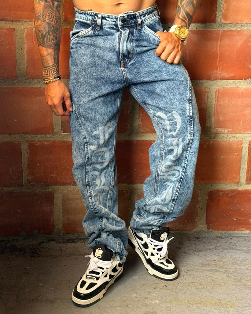 Jean Baggy Corte Fallen Vision