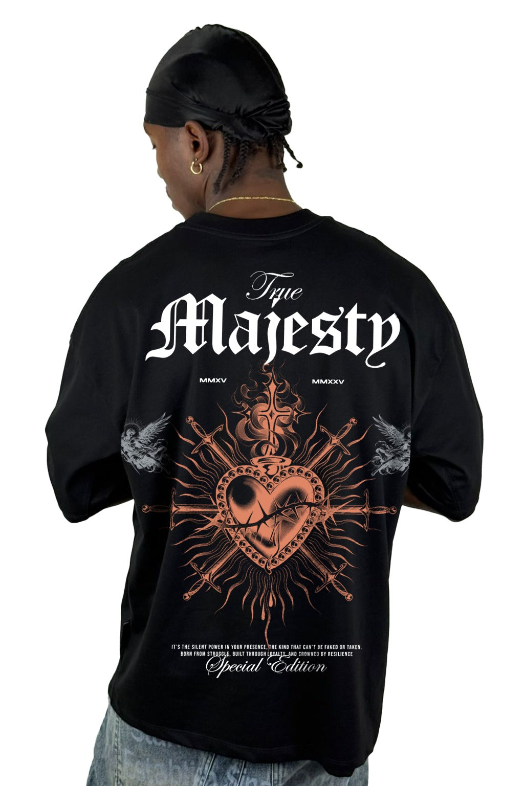 Oversize negro majesty alto gramaje