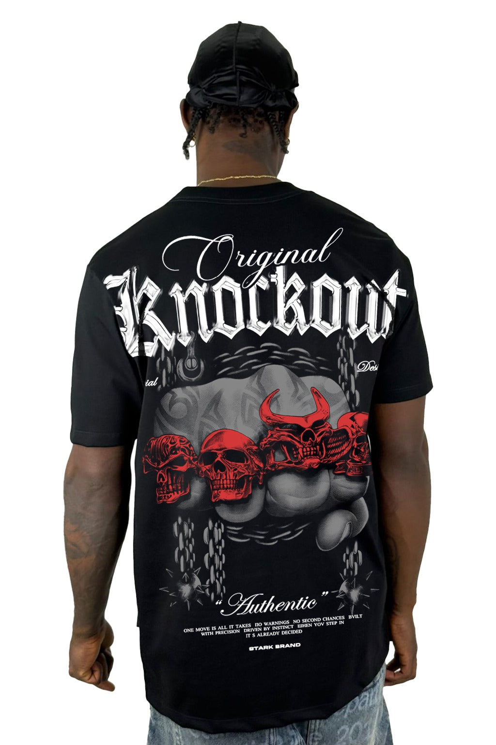 Camiseta Negra knock out Alto Gramaje