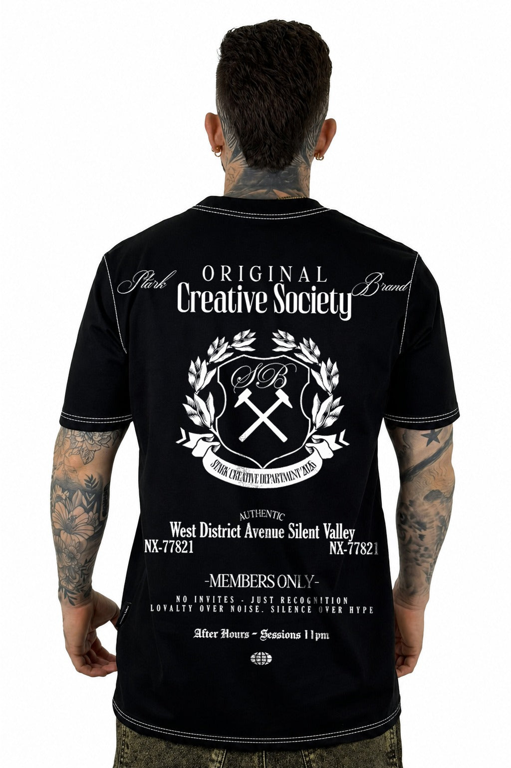 Camiseta Negra Creative Society Alto Gramaje