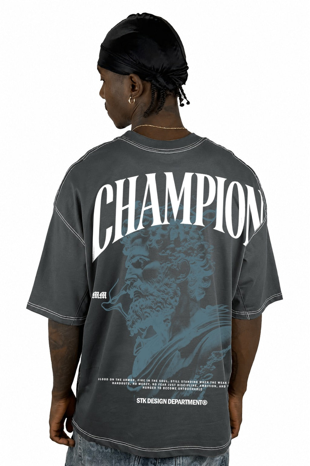 Oversize Gris Champion Escultura Griega Alto Gramaje