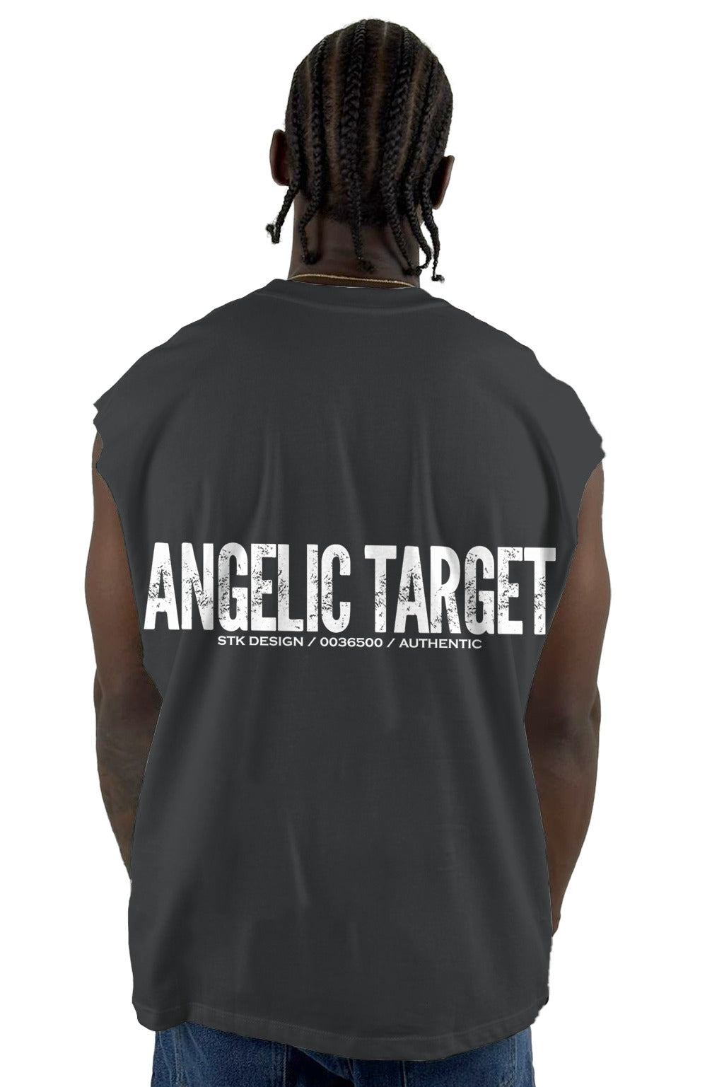 Camisilla Gris Azulado Angelic Target Alto Gramaje