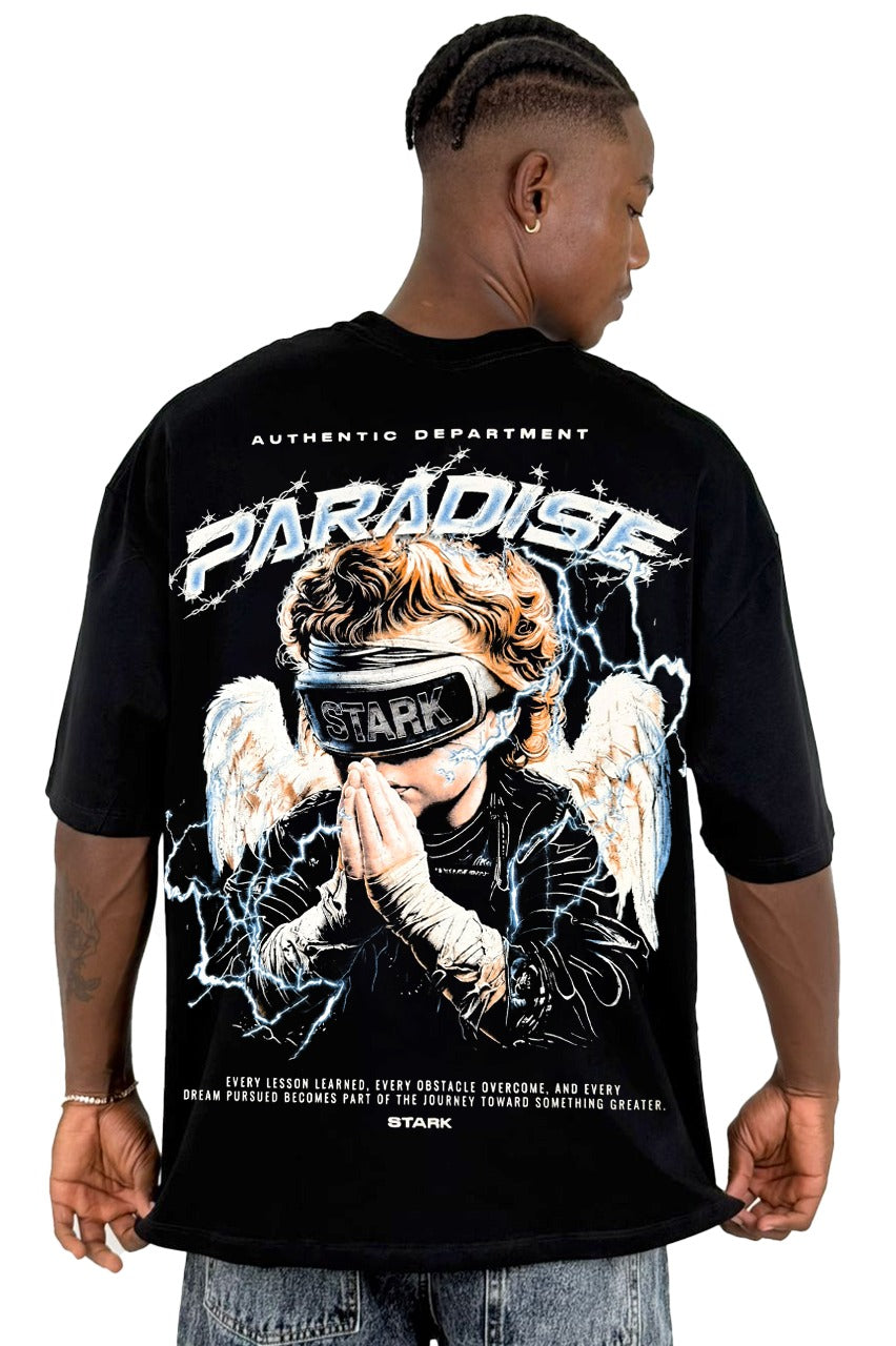 Oversize Negra Paradise Boy Alto Gramaje