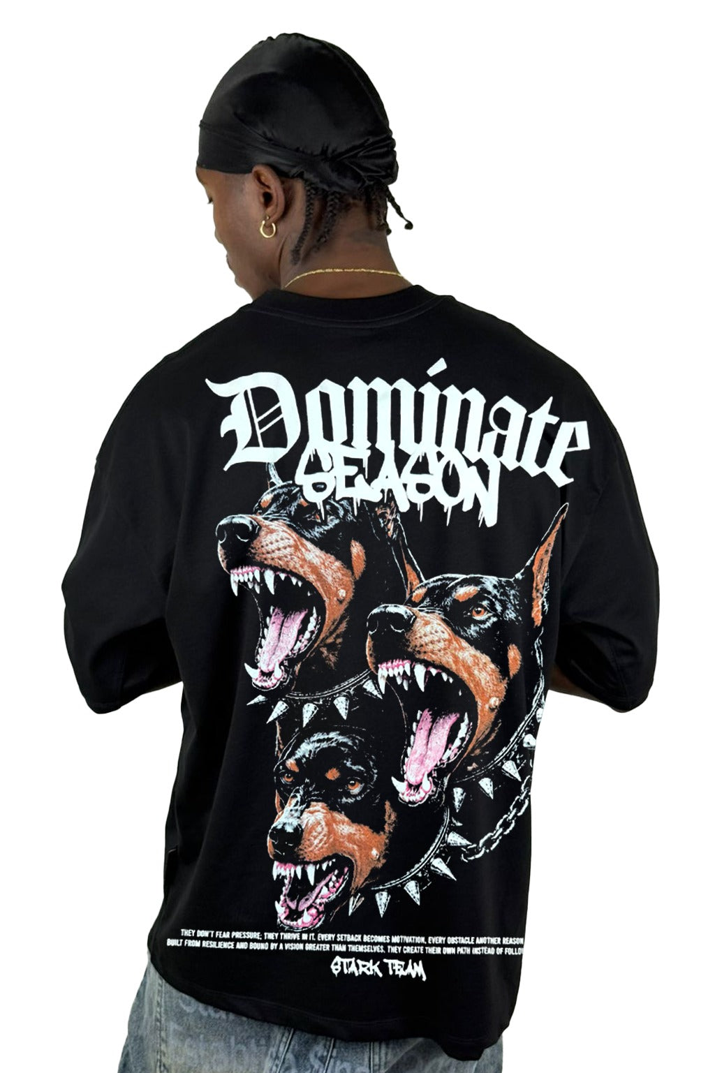 Oversize Negra Dominate Season Dog Alto Gramaje