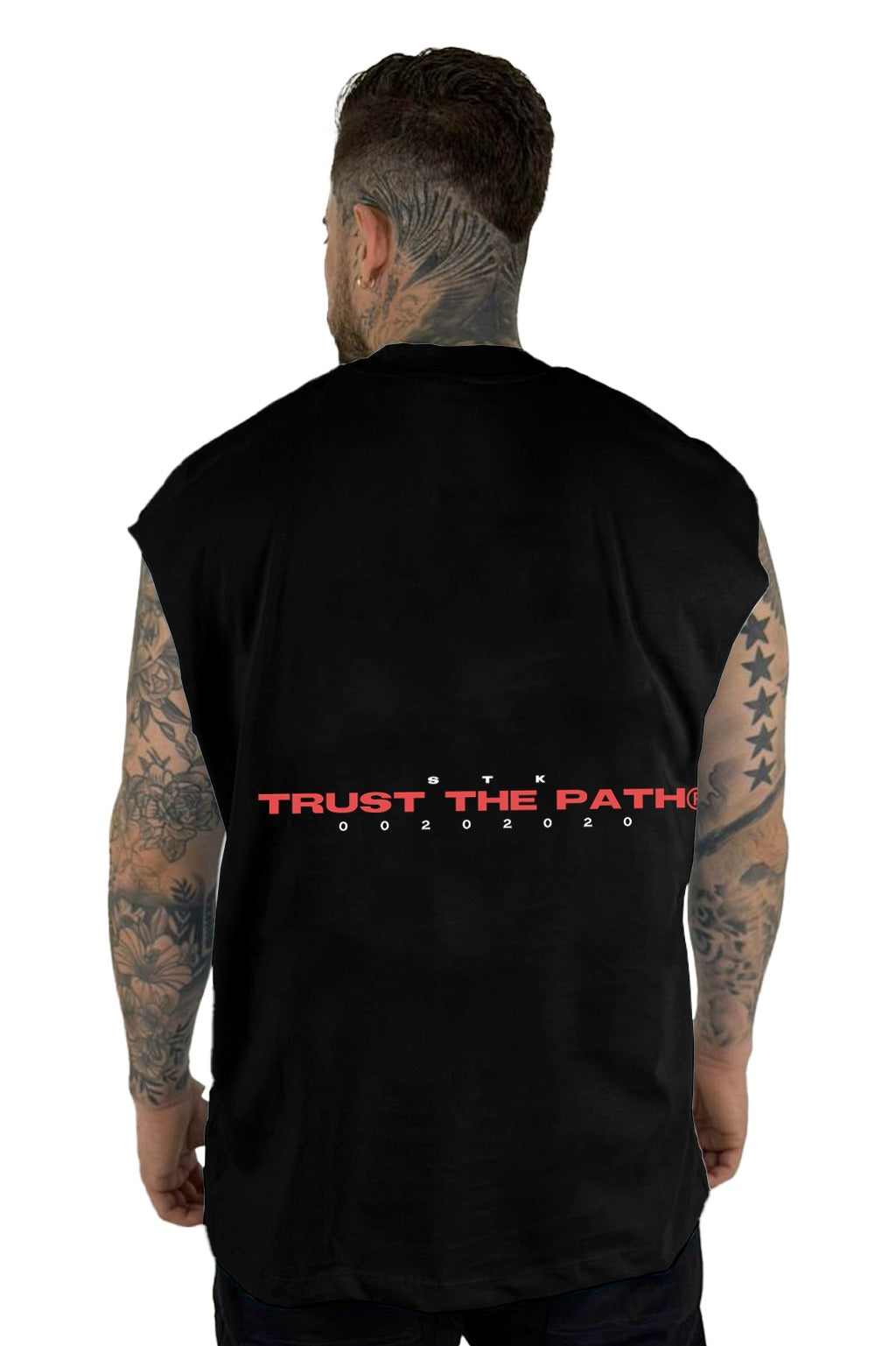 Camisilla Negra Trust The Path Alto Gramaje