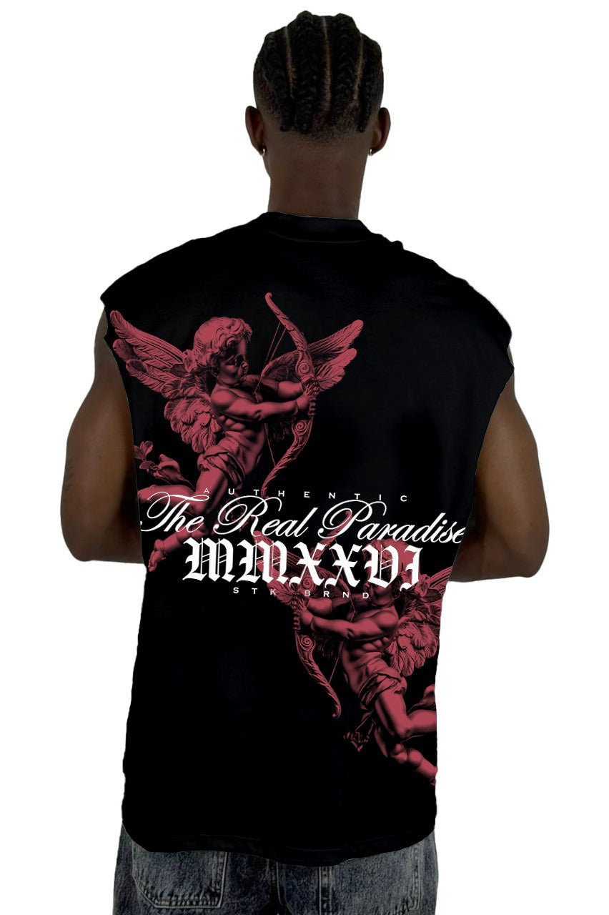 Camisilla Negra The Real Paradise Alto Gramaje