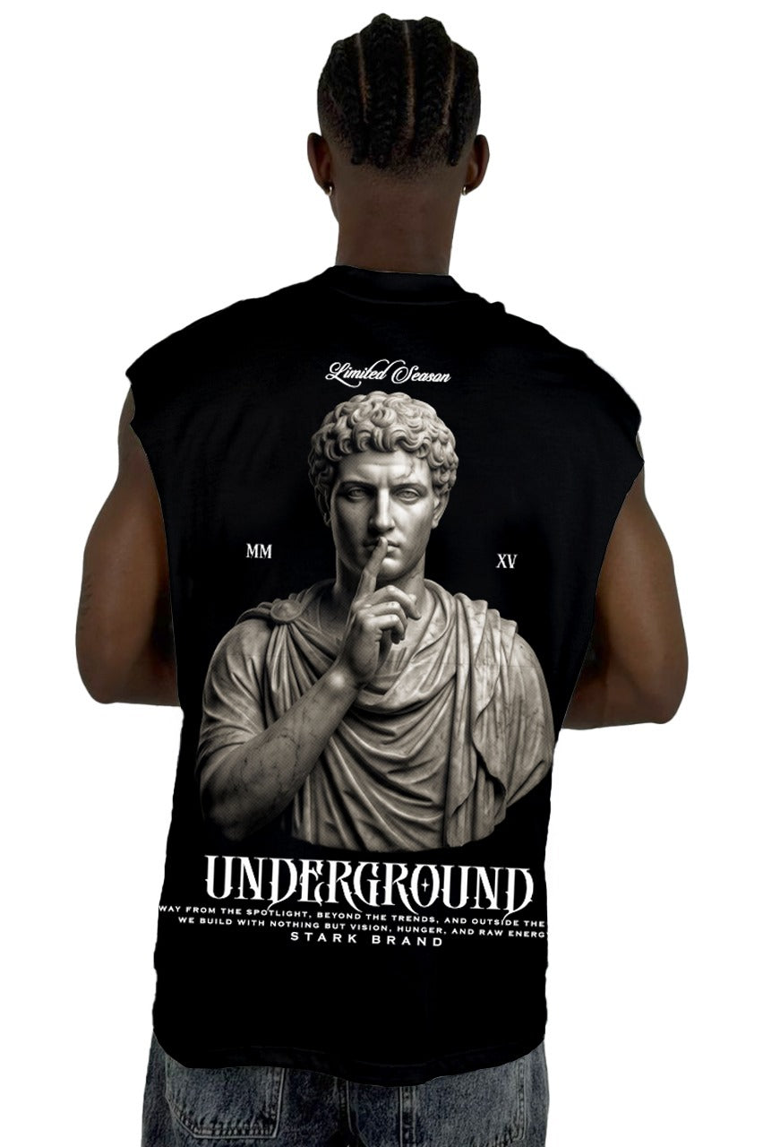 Camisilla Negra Underground Alto Gramaje