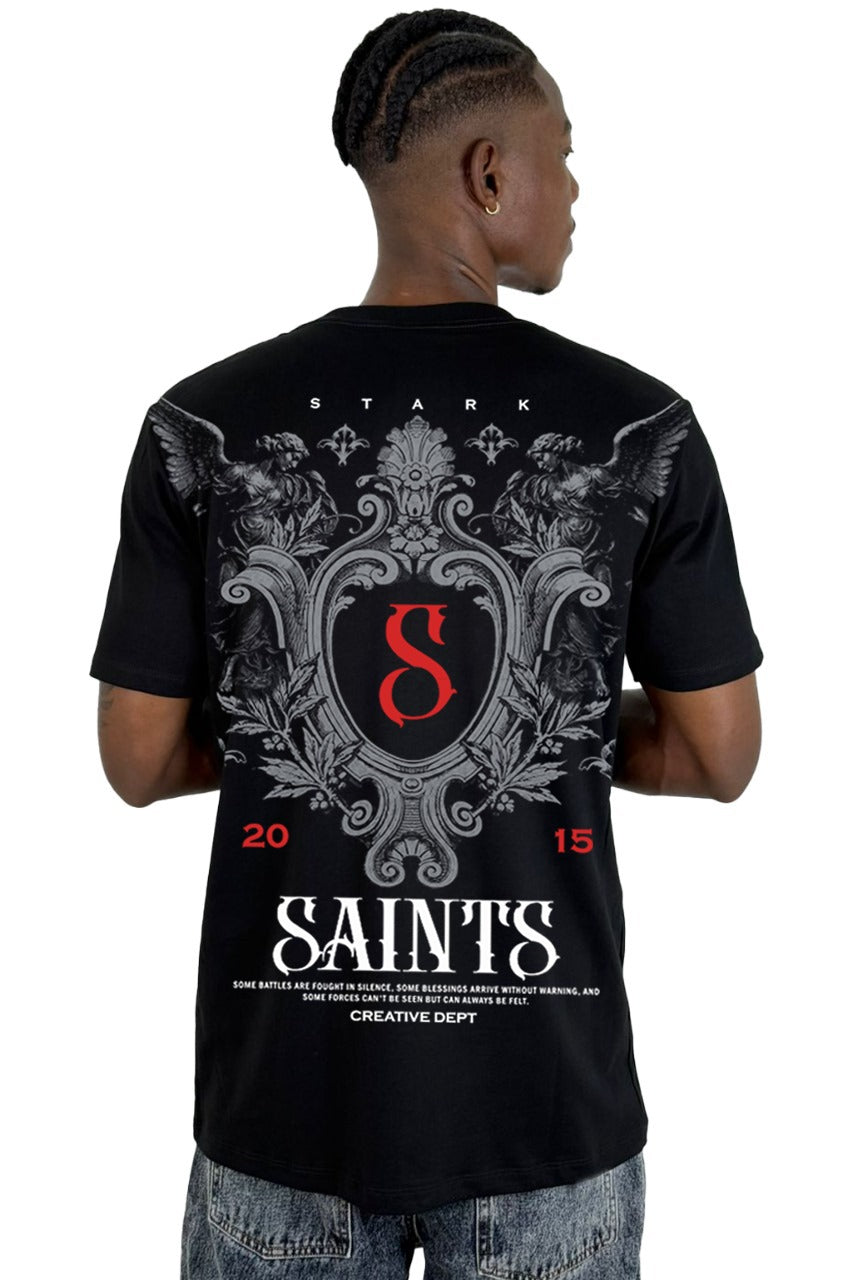 Camiseta Negra Saints 2015 Alto Gramaje
