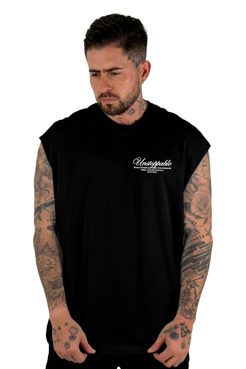 Camisilla Negra Unstoppable Angel Alto Gramaje