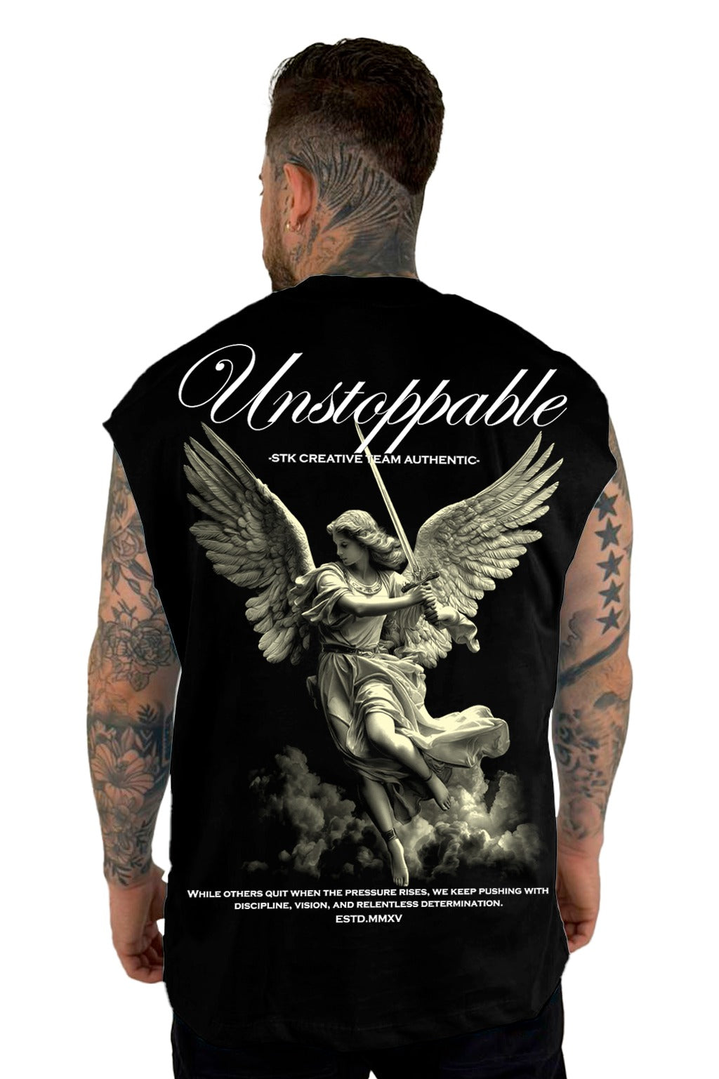 Camisilla Negra Unstoppable Angel Alto Gramaje