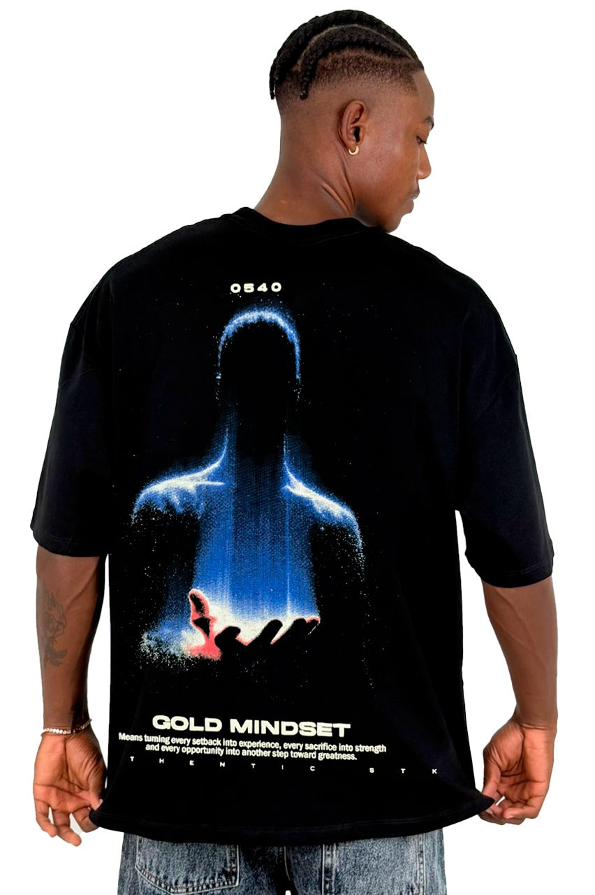 Oversize Negra Gold Mindset Alto Gramaje