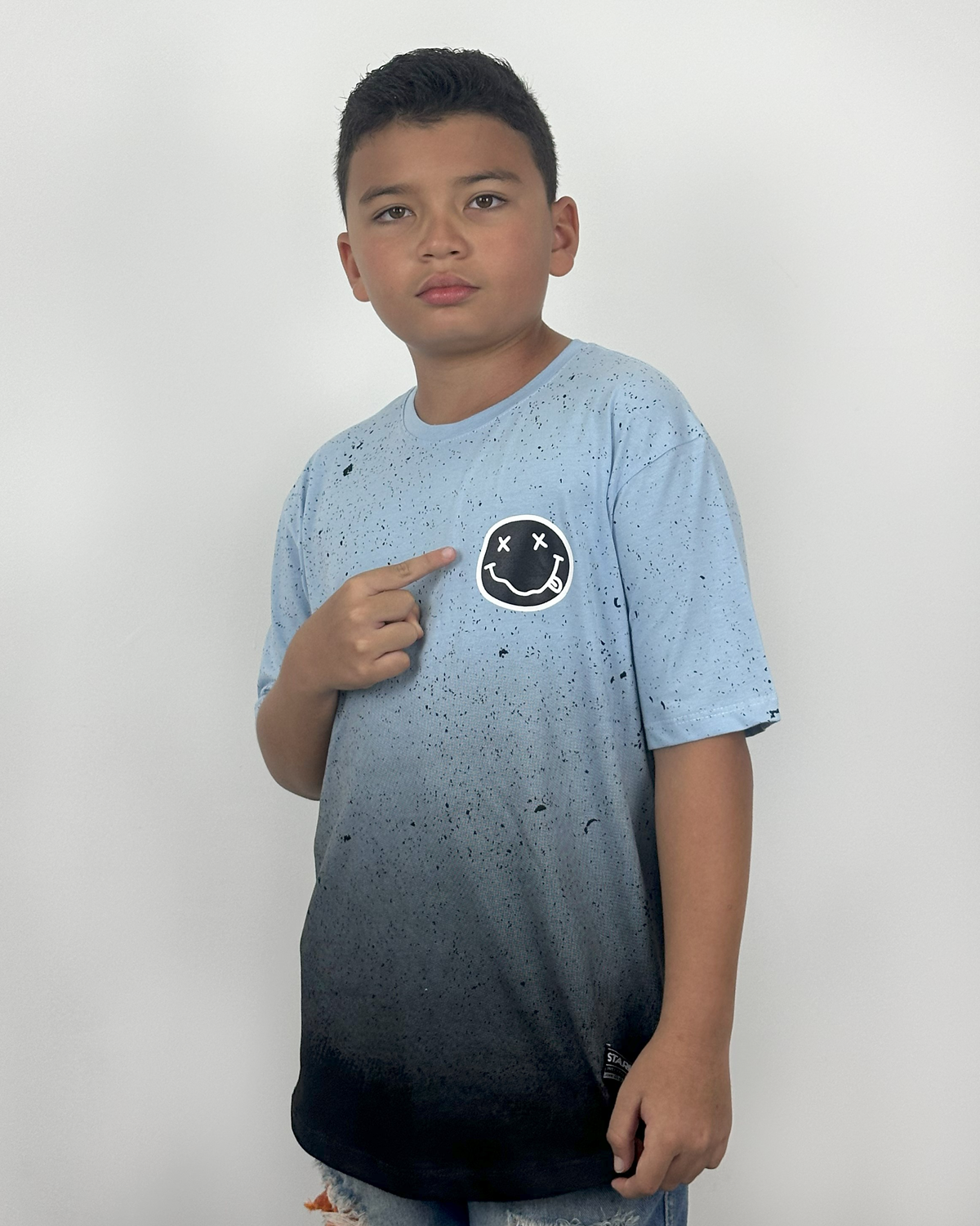 Oversize Niño Azul Carita