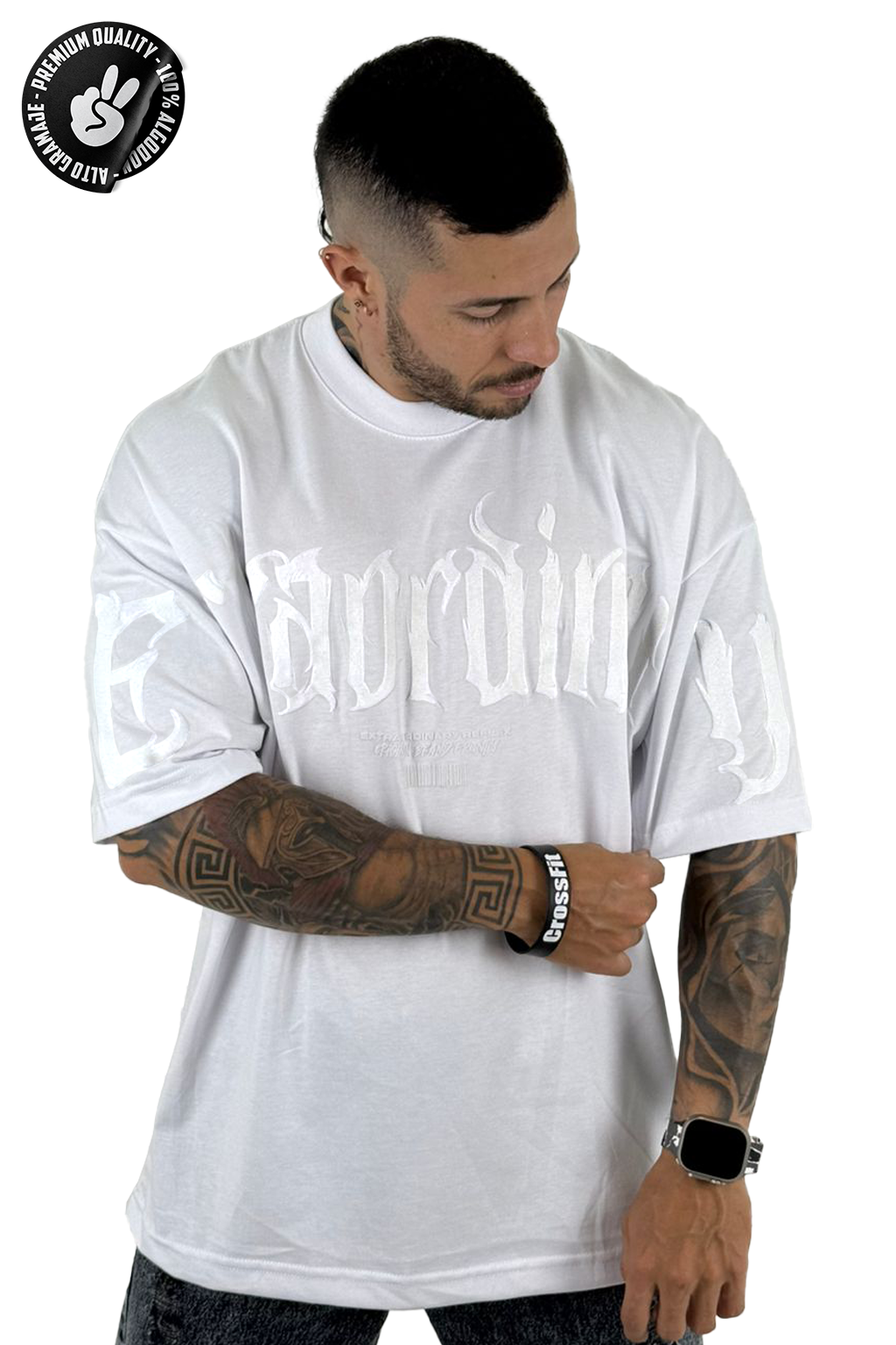 Oversize extraordinary blanco alto gramaje