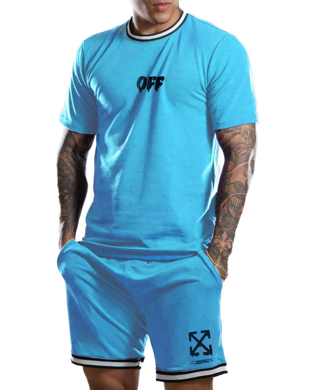 Conjunto Azul Off Negro