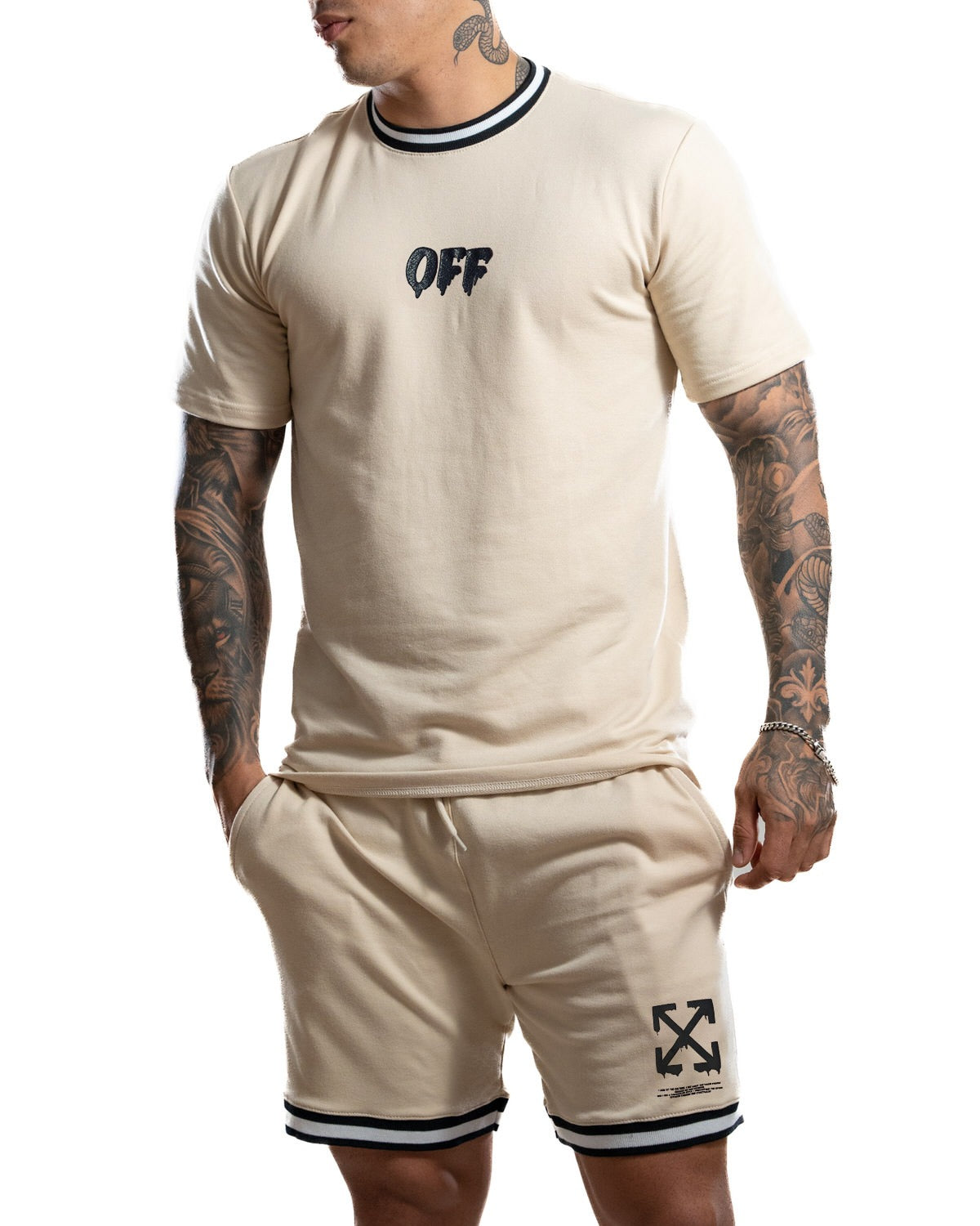 Conjunto Beige Off Negro