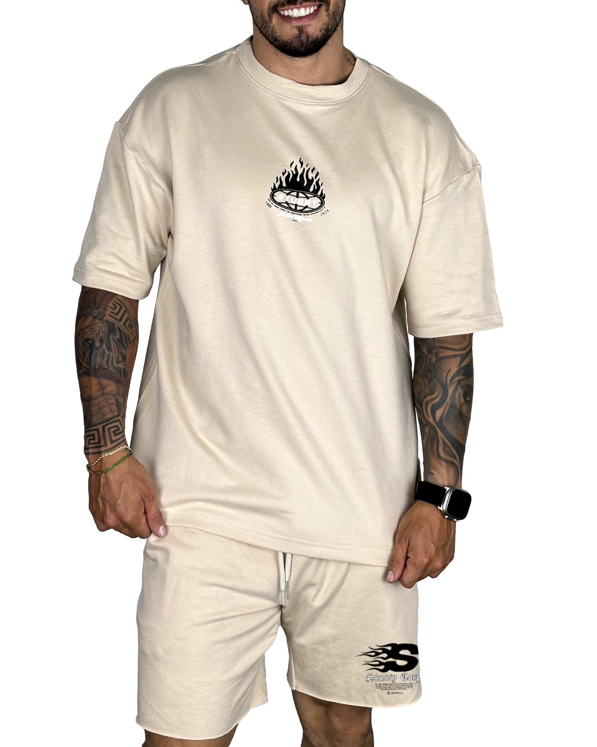 Conjunto Over Beige STUSSY