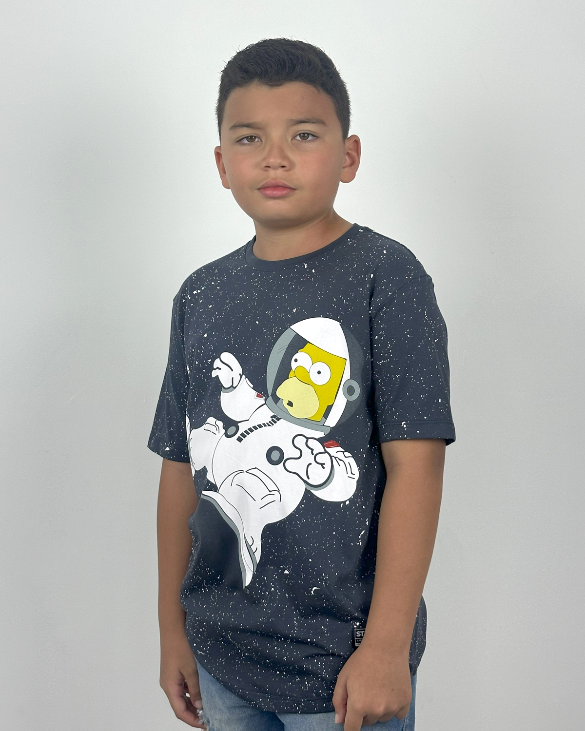 Oversize niño azul homero astronauta