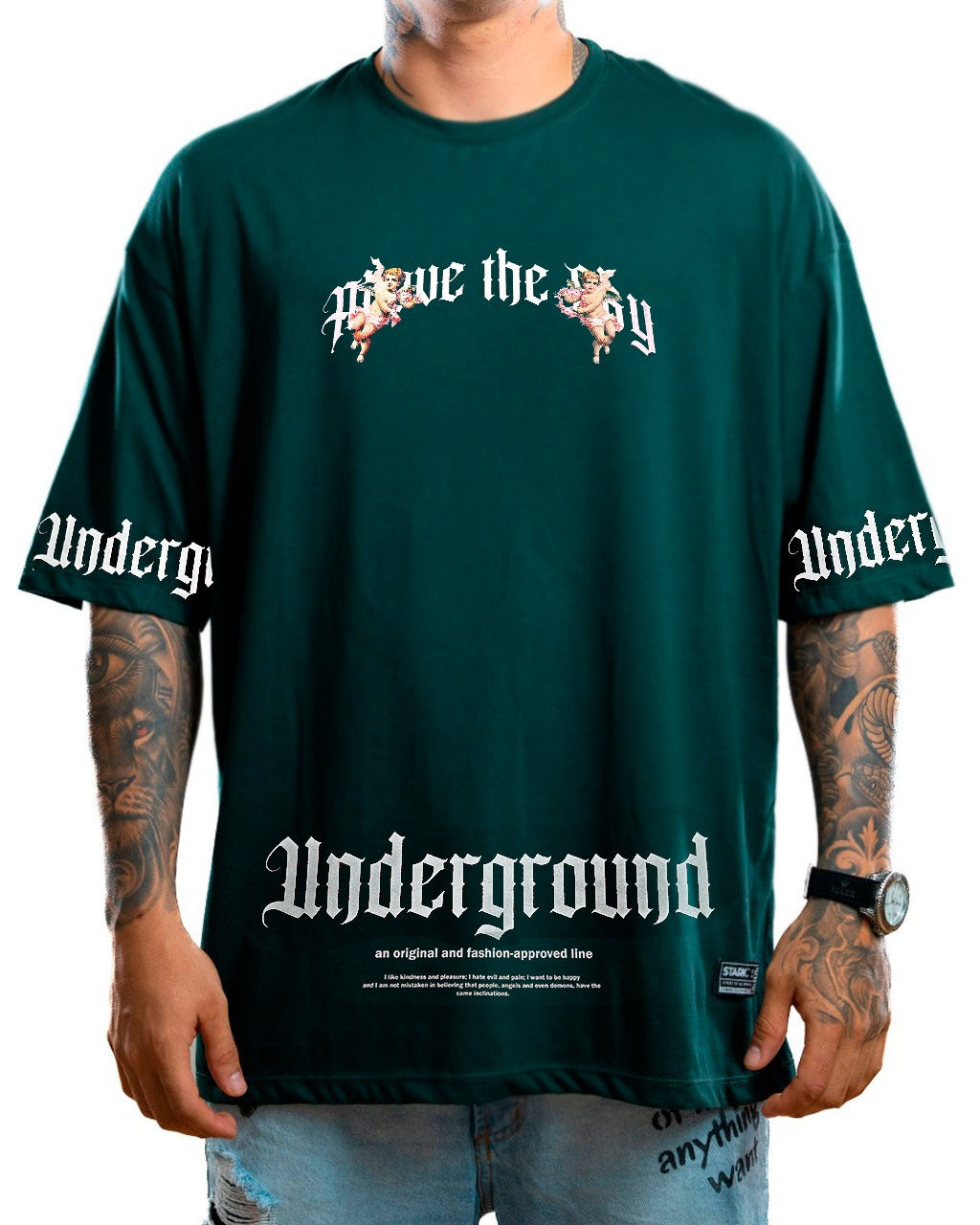 Oversize verde botella underground
