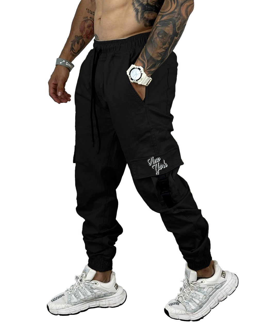 Jogger Negro Estampado #5