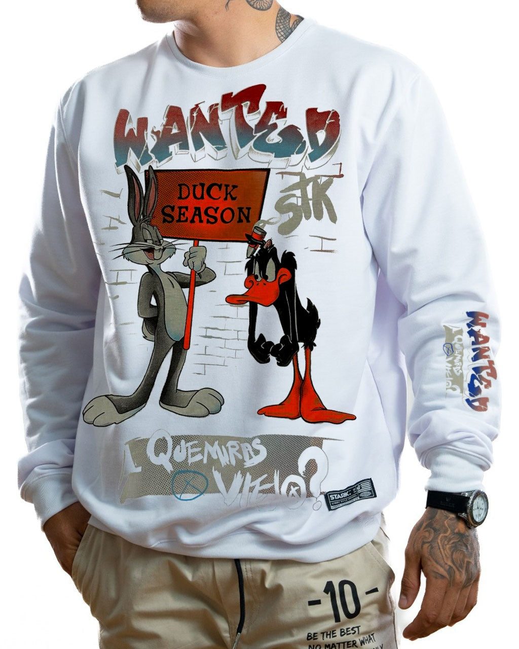 Buzo Blanco Wanted Que Miras Viejo?