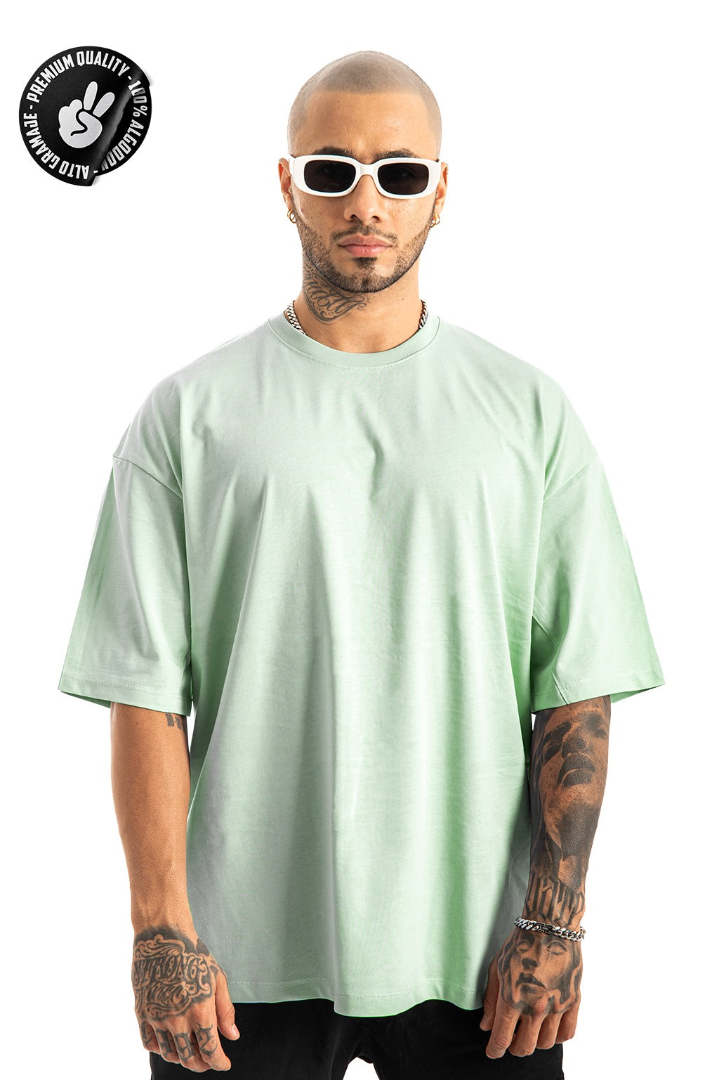 Oversize Verde Menta Alto Gramaje