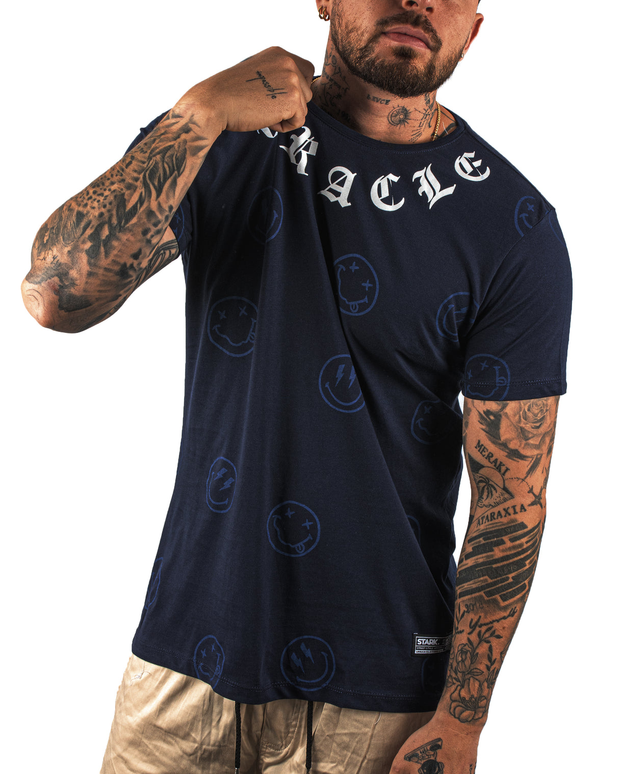 Camiseta Miracle navy caritas - Stark Brand