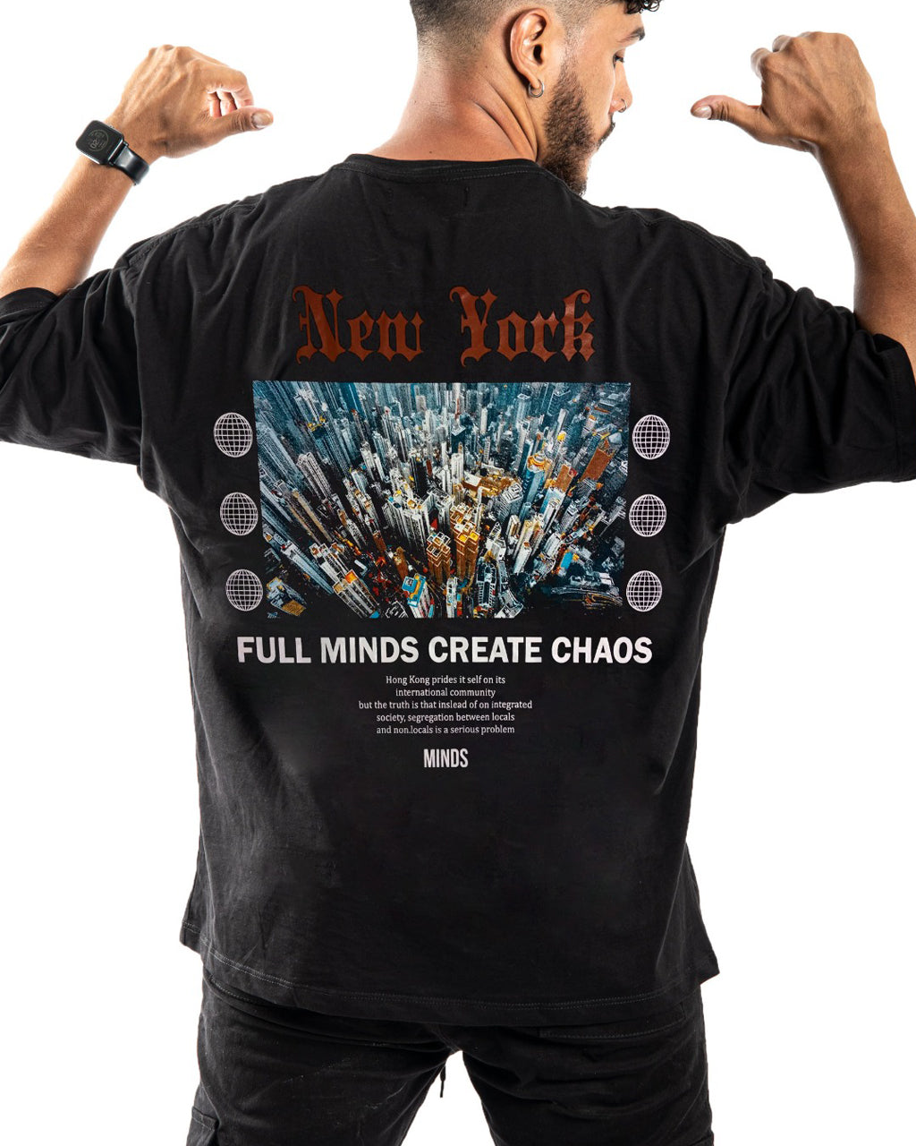 Oversize negra full minds