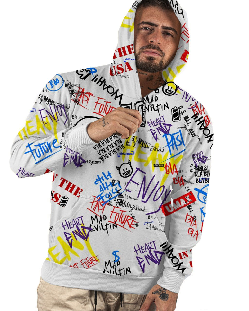 Buzo Blanco Capucha Pasta Future - Stark Brand