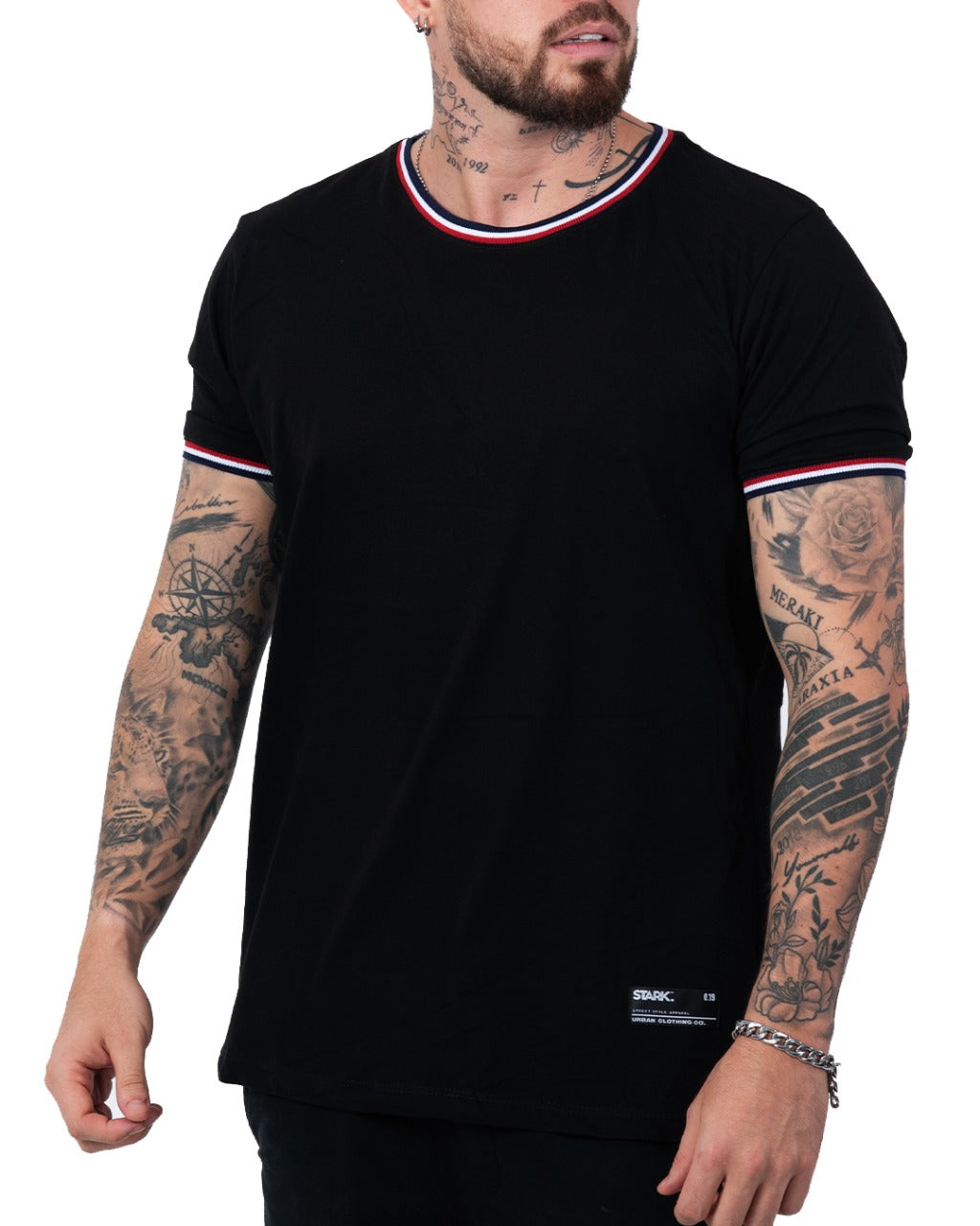 Basica rib negro rojo - Stark Brand