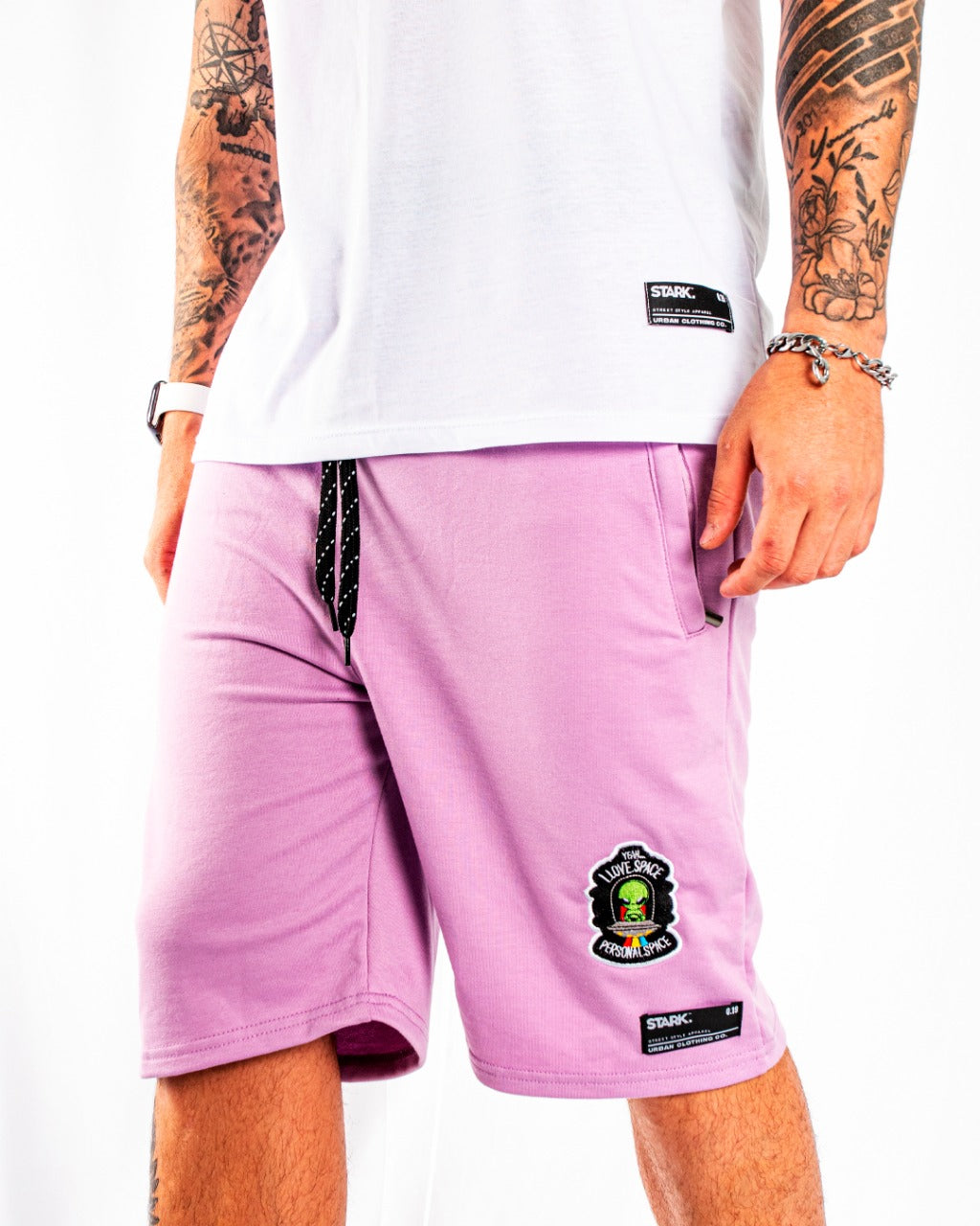 Pantaloneta lila love space - Stark Brand