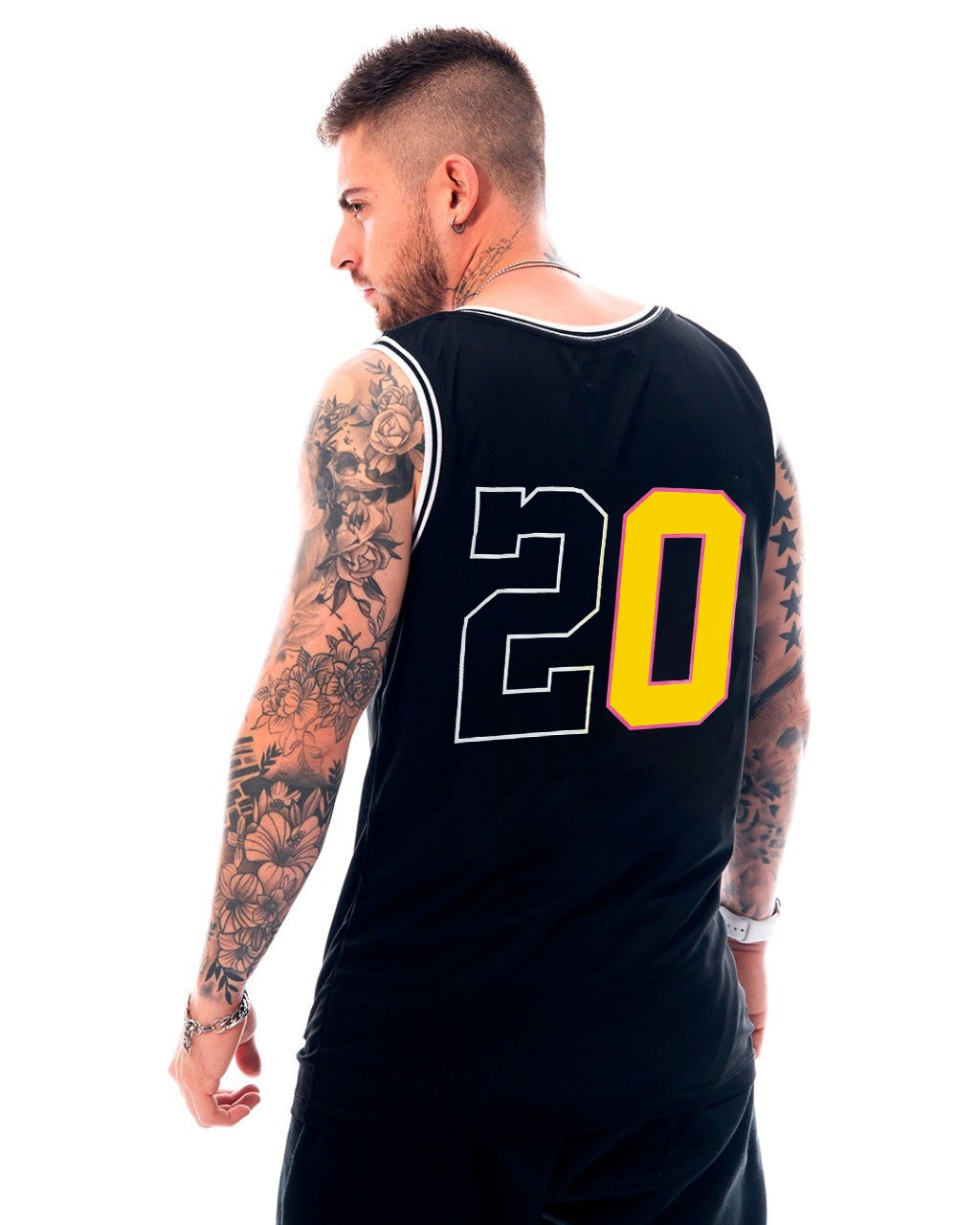 Camisilla Negra Miami 20 - Stark Brand