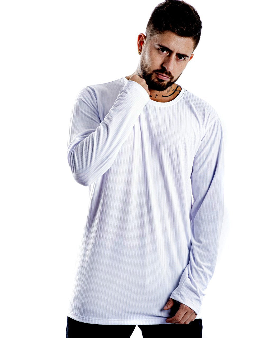 Buzo Básico Blanco Rib - Stark Brand