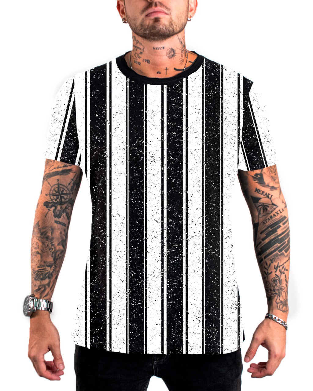 Camiseta Negra LINEA Blanca - Stark Brand