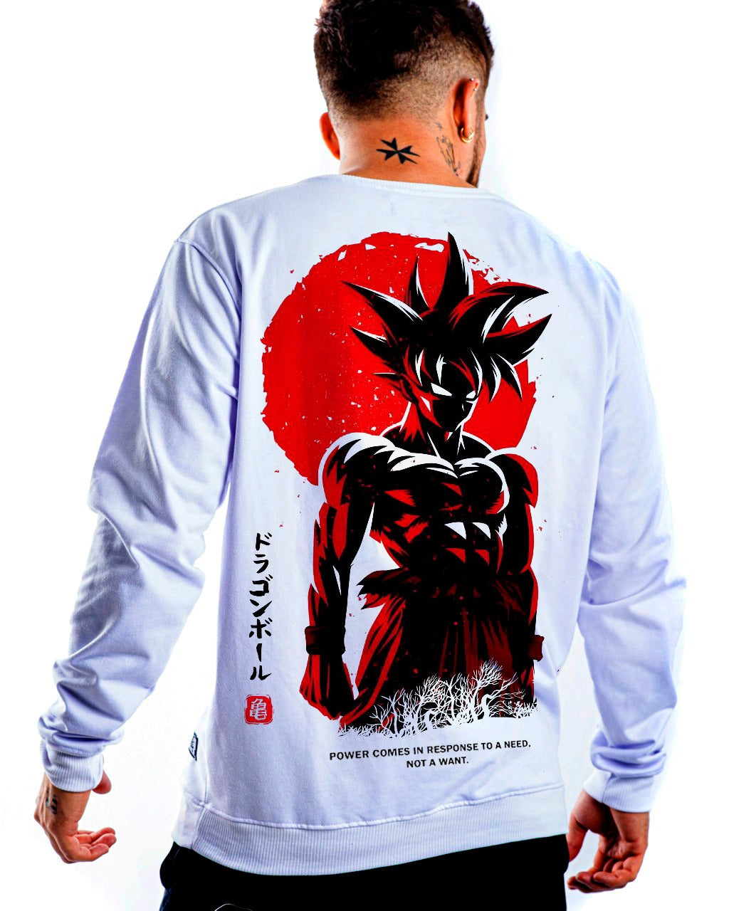 Buzo blanco goku letras - Stark Brand