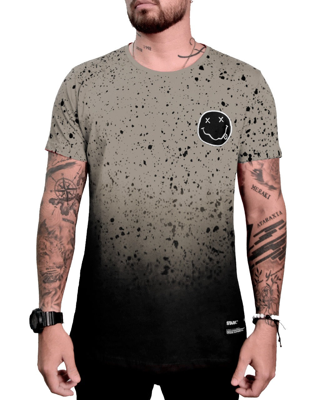 Camiseta beige carita feliz - Stark Brand