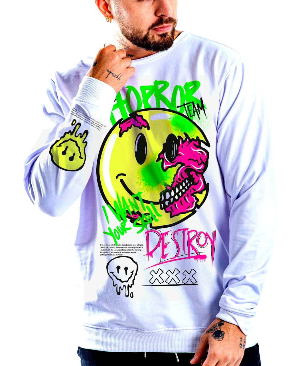 Buzo blanco destroy - Stark Brand