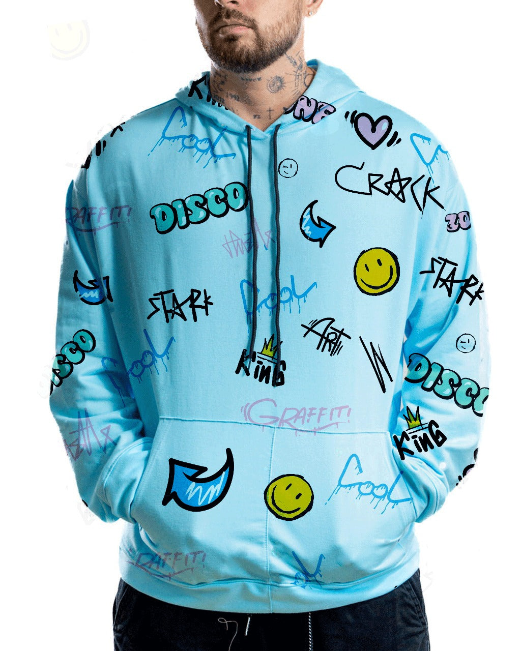 Buzo capucha cielo disco - Stark Brand